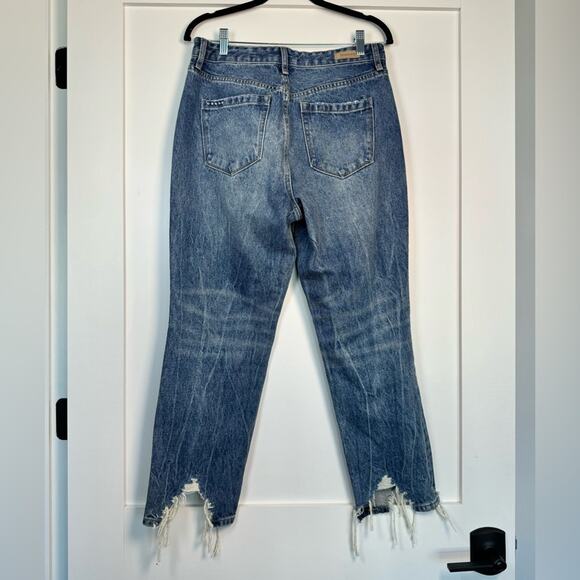 BLANK NYC The Madison Crop Distressed Jeans 100% Cotton Size 28 - Picture 4 of 12